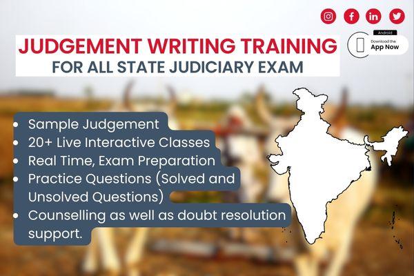 Judgement Writing Training Specifically For Judiciary Exam